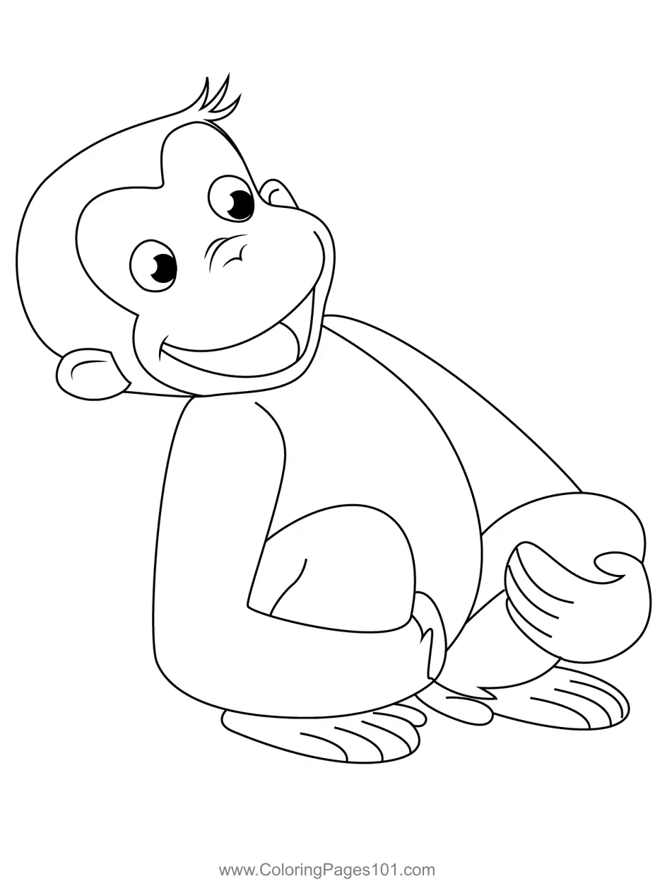 Curious George Coloring Pages 2