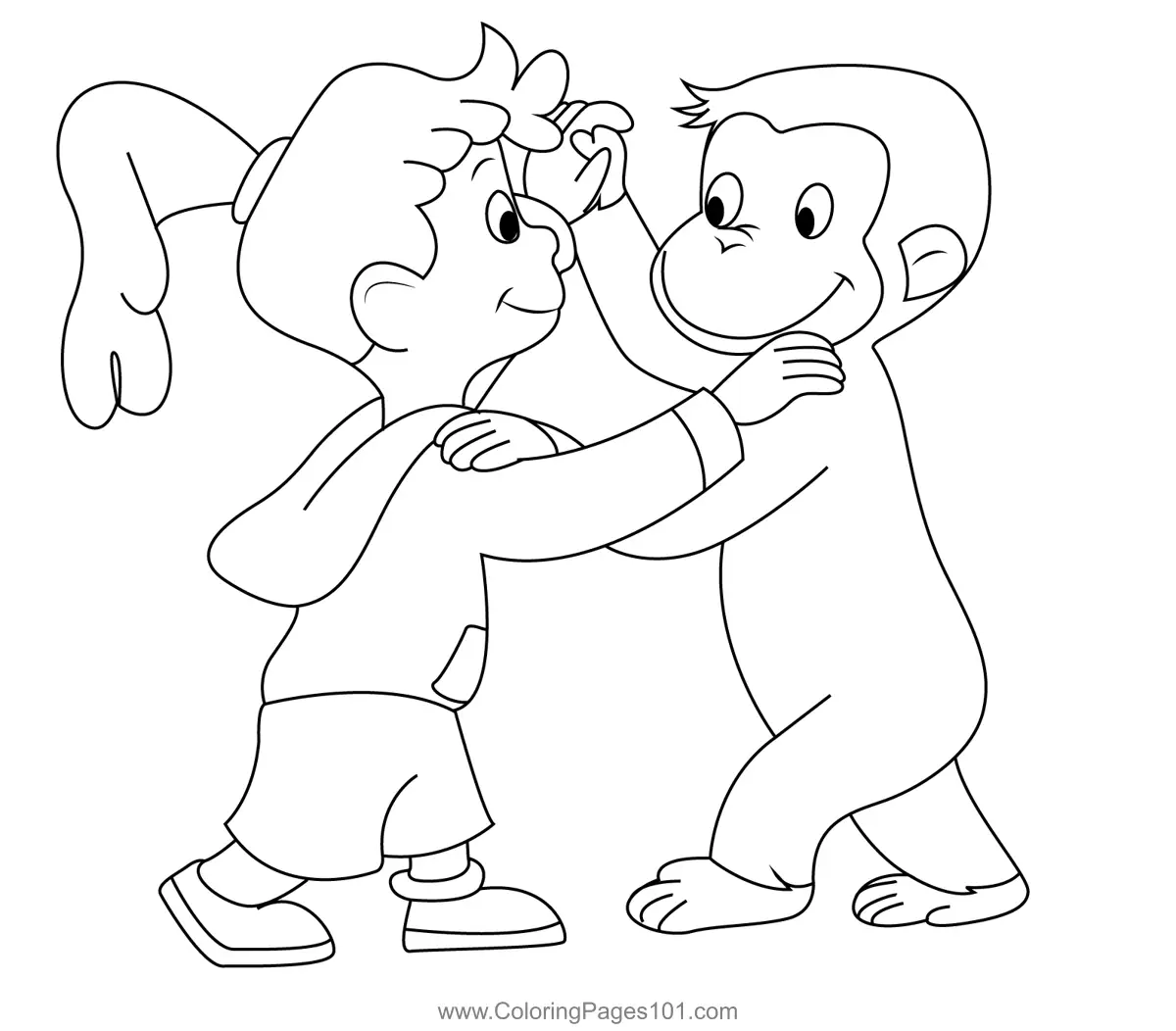 Curious George Coloring Pages 4