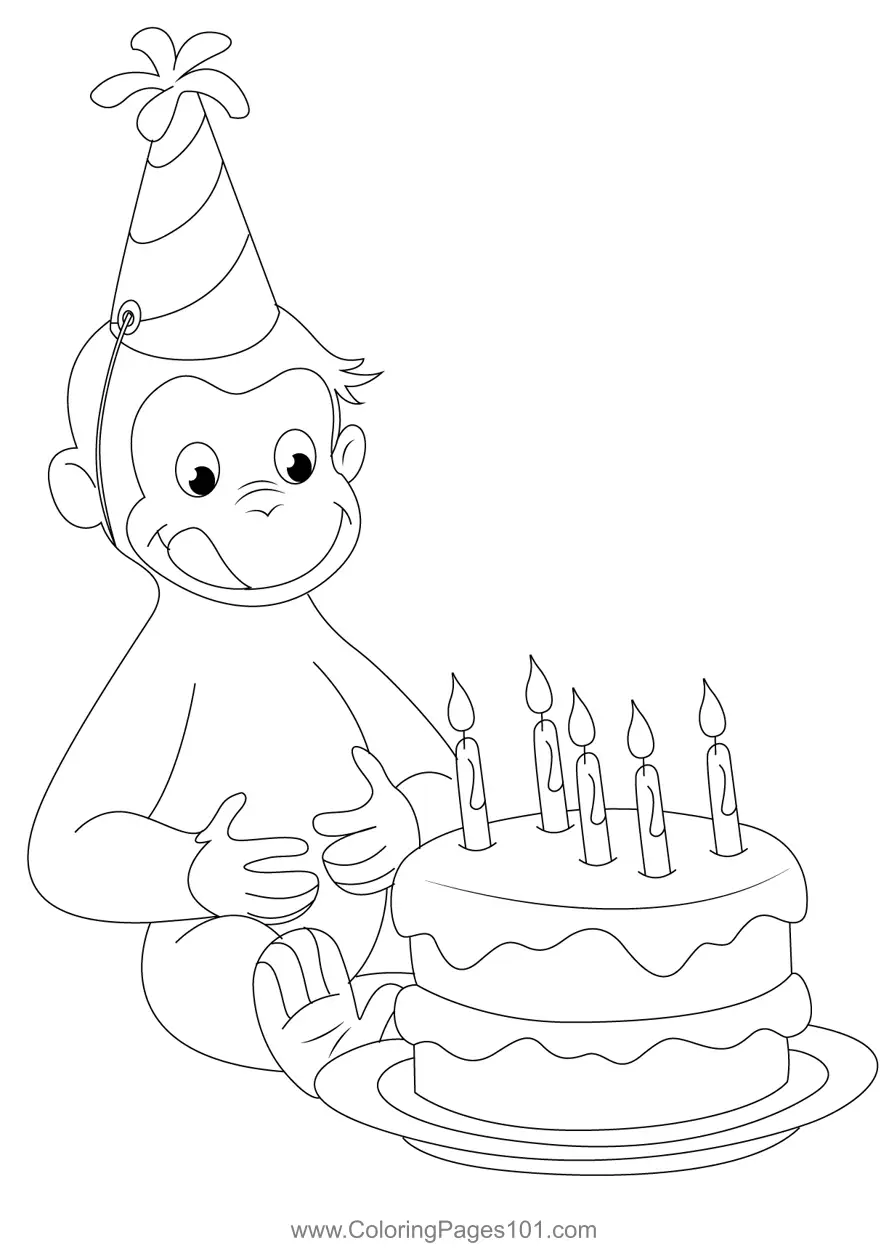 Curious George Coloring Pages 5