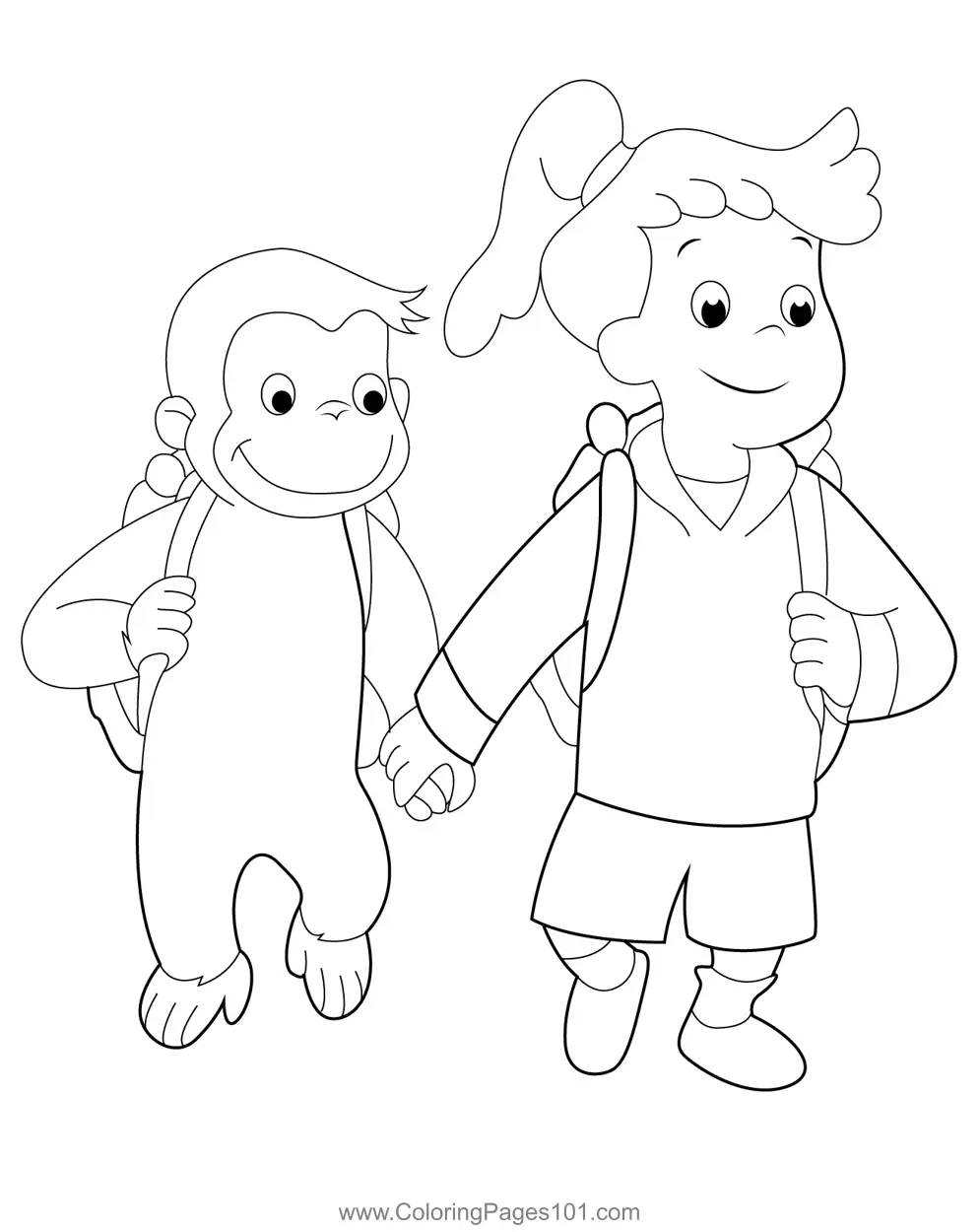 Curious George Coloring Pages 7