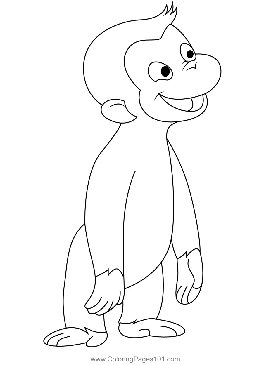 Curious George Coloring Pages 8