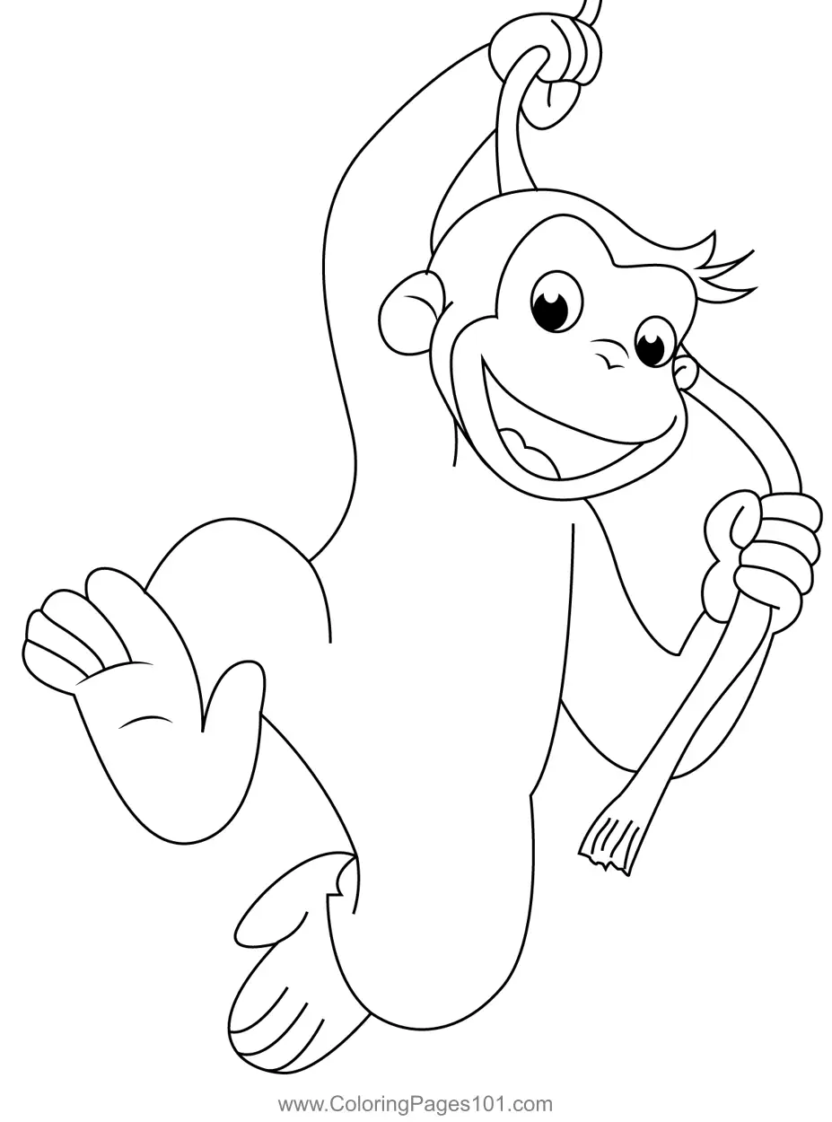 Curious George Coloring Pages 9