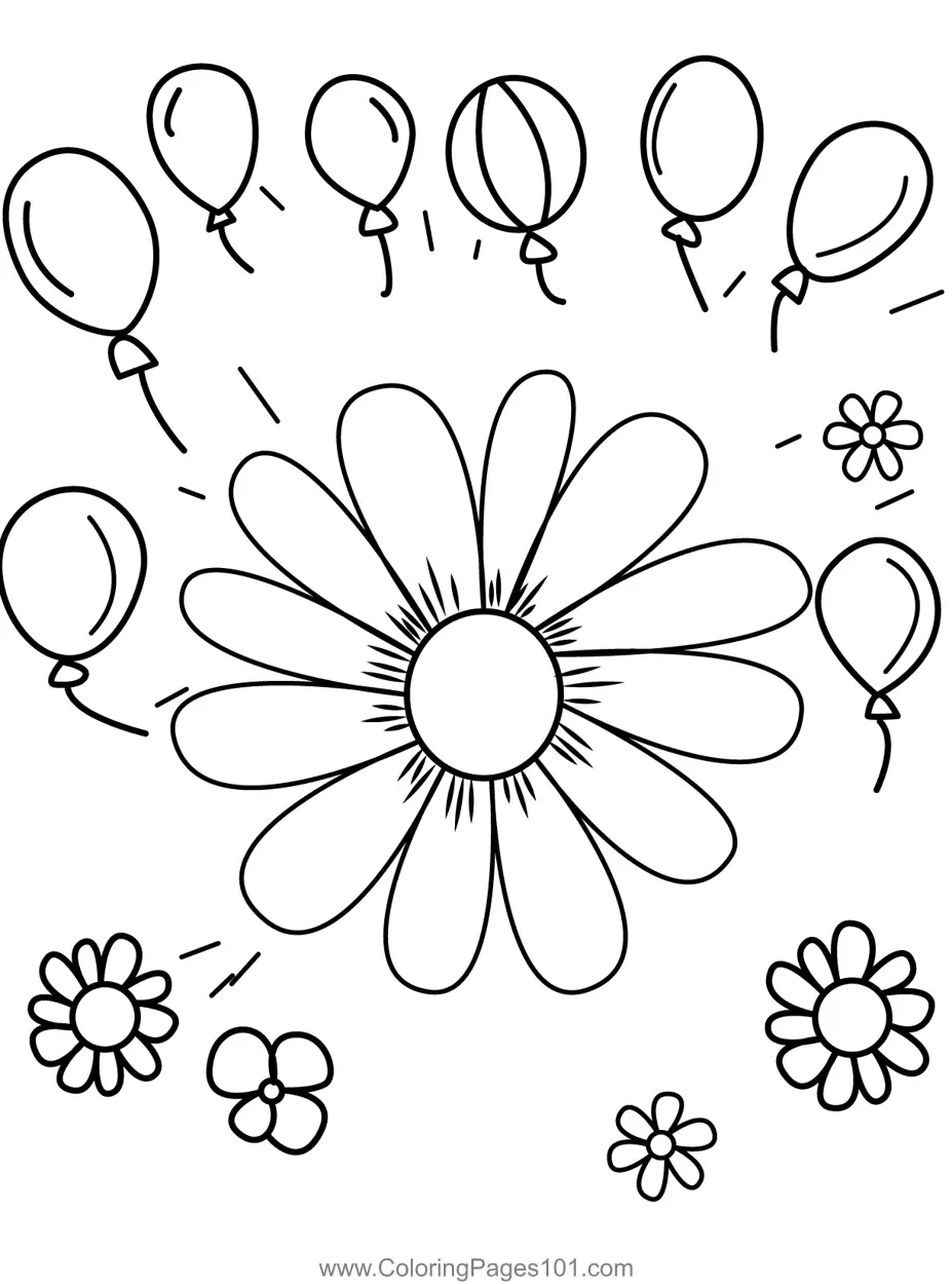 Daisies Coloring Pages 7