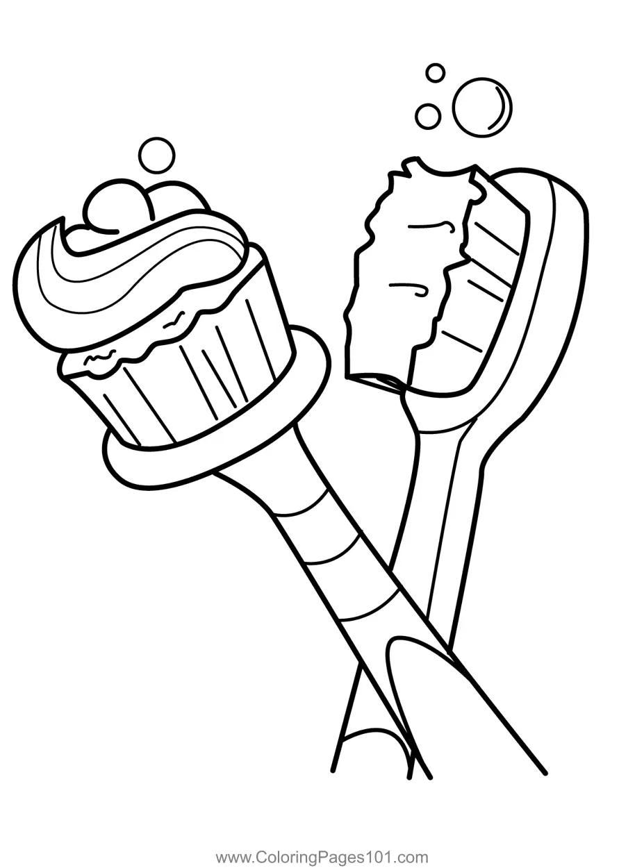 Dental Care Coloring Pages 1