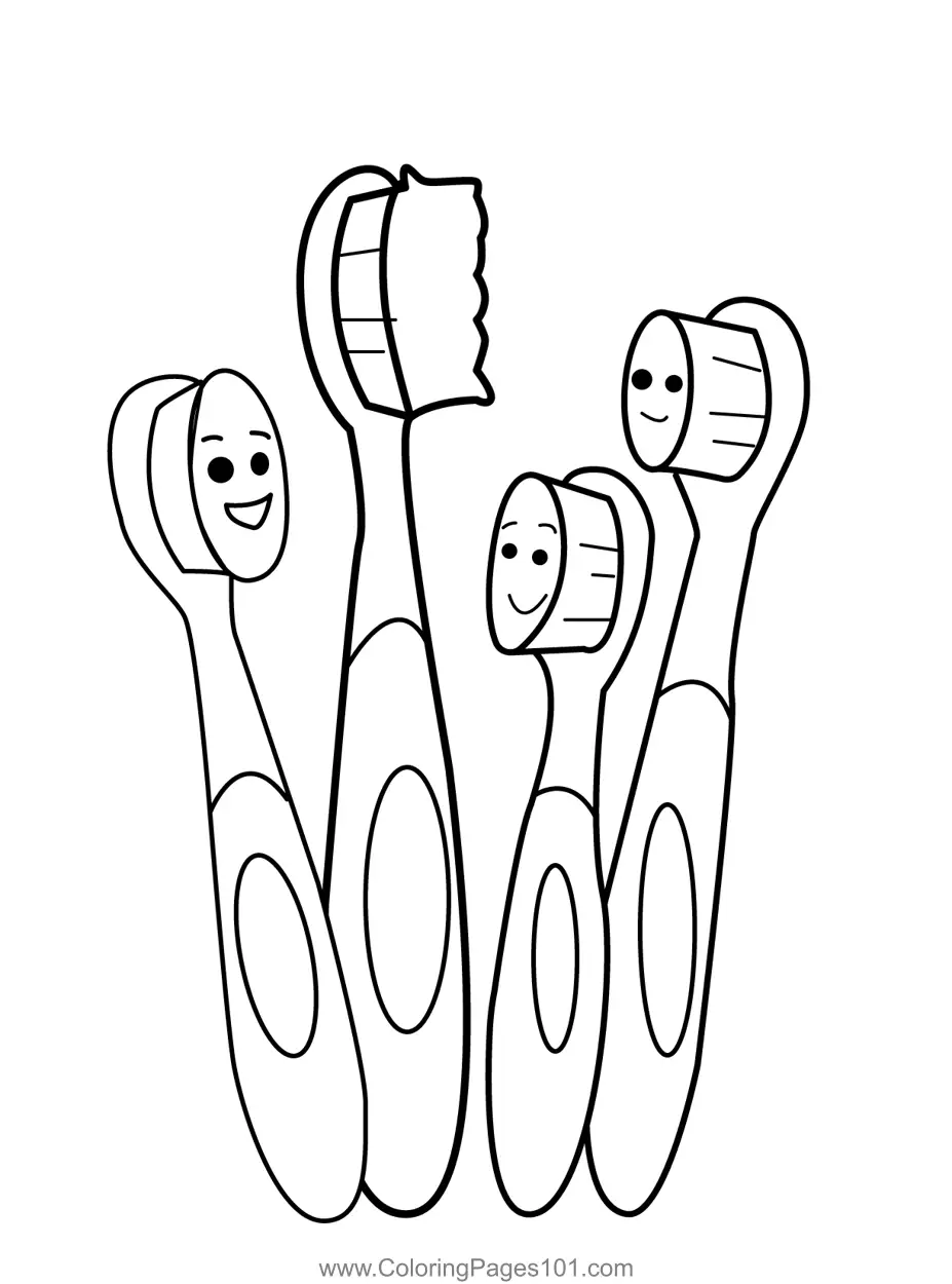 Dental Care Coloring Pages 2