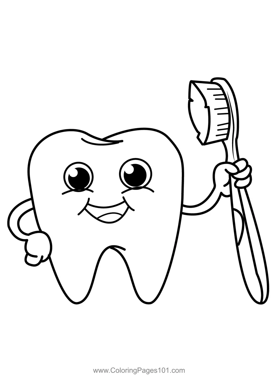 Dental Care Coloring Pages 3