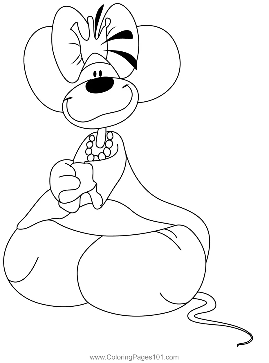 Diddl Coloring Pages 1