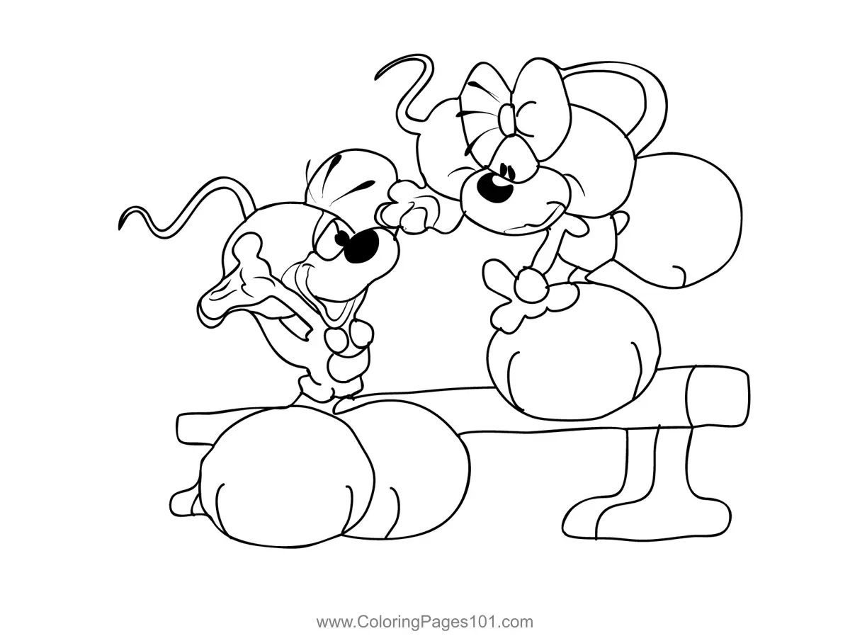 Diddl Coloring Pages 8