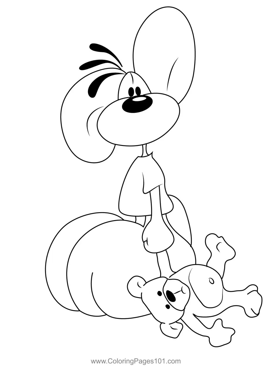 Diddl Coloring Pages 9