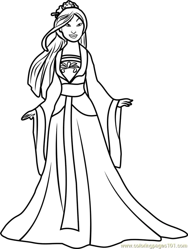 Disney Princesses Coloring Pages 8