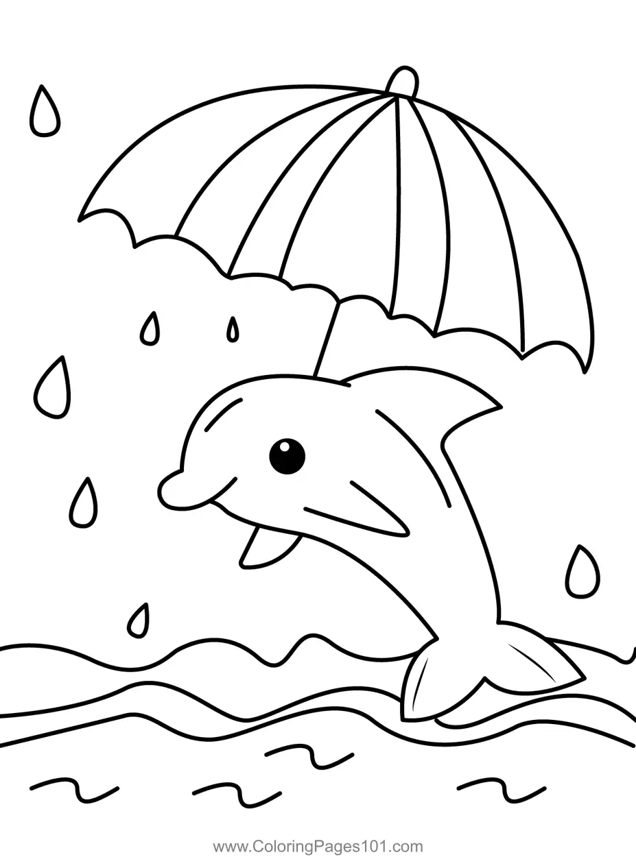 Dolphins Coloring Pages 1