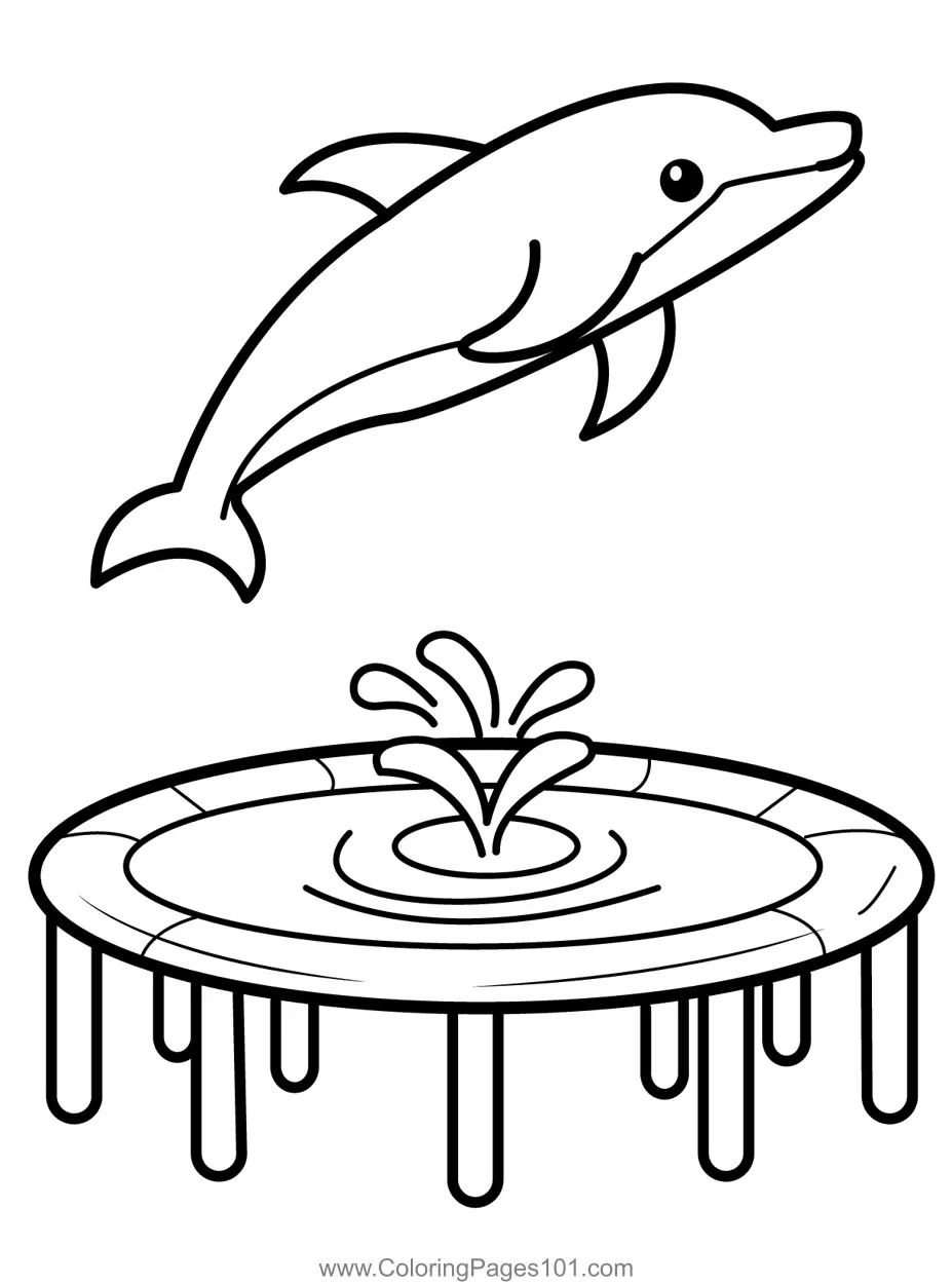 Dolphins Coloring Pages 2