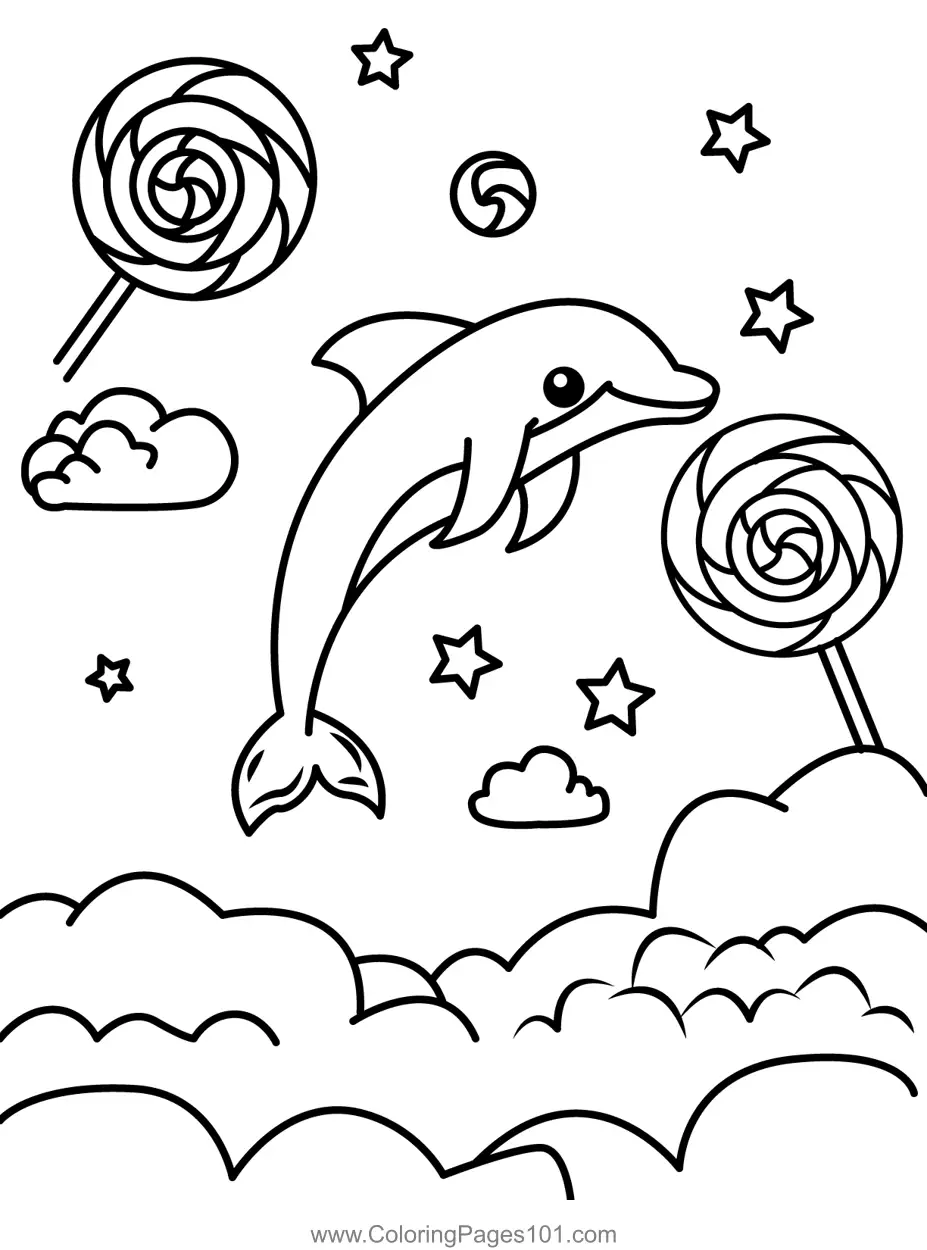 Dolphins Coloring Pages 6