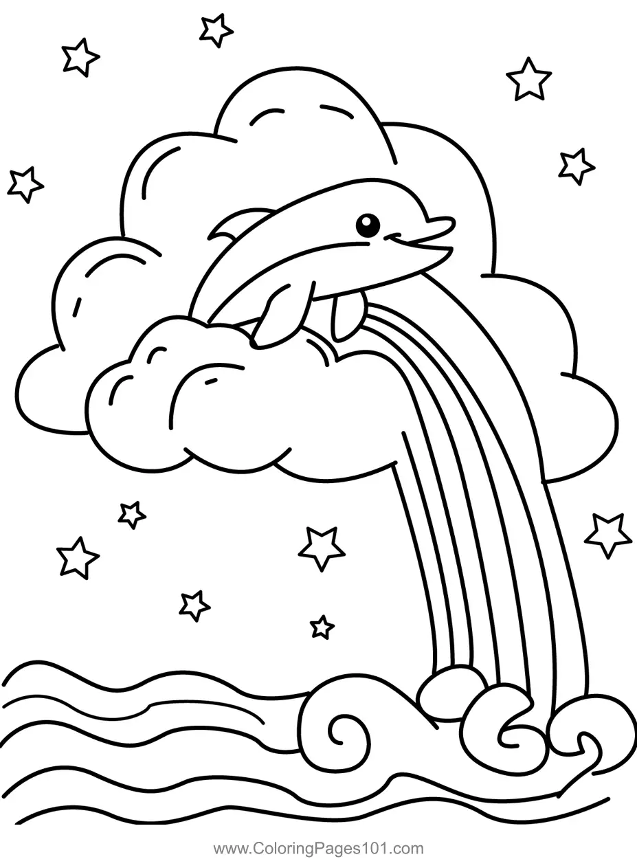 Dolphins Coloring Pages 7