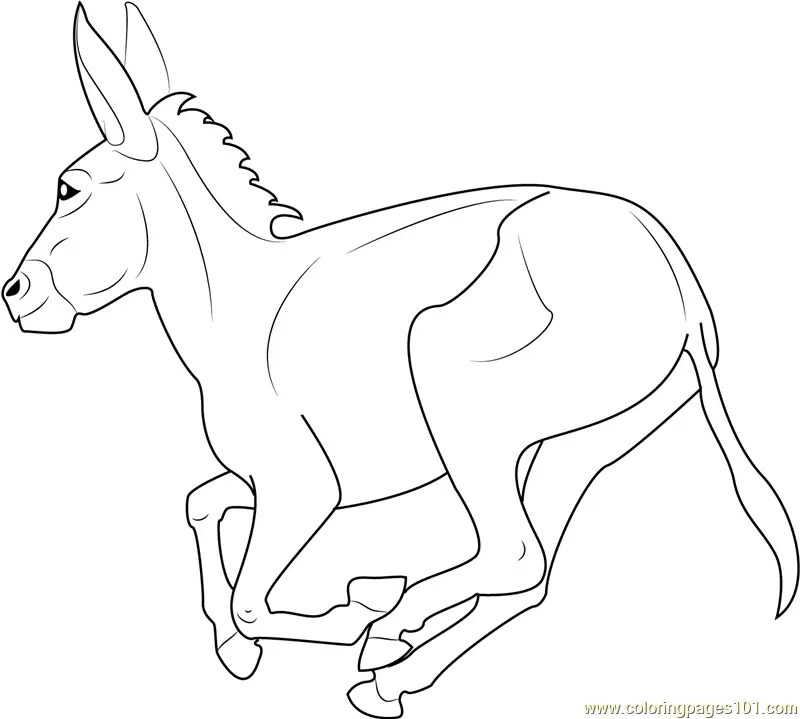 Donkey Coloring Pages 10