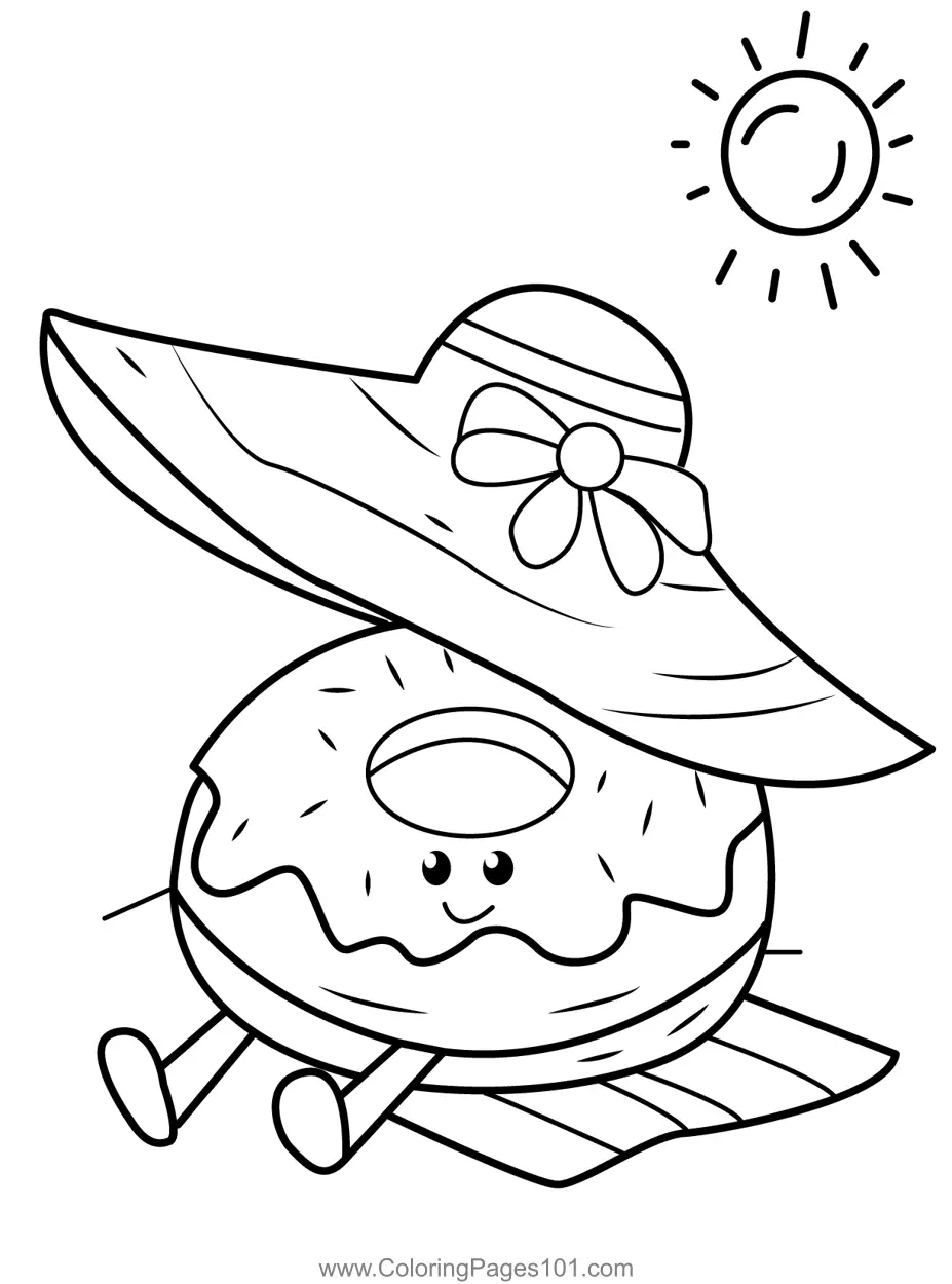 Doughnuts Coloring Pages 1