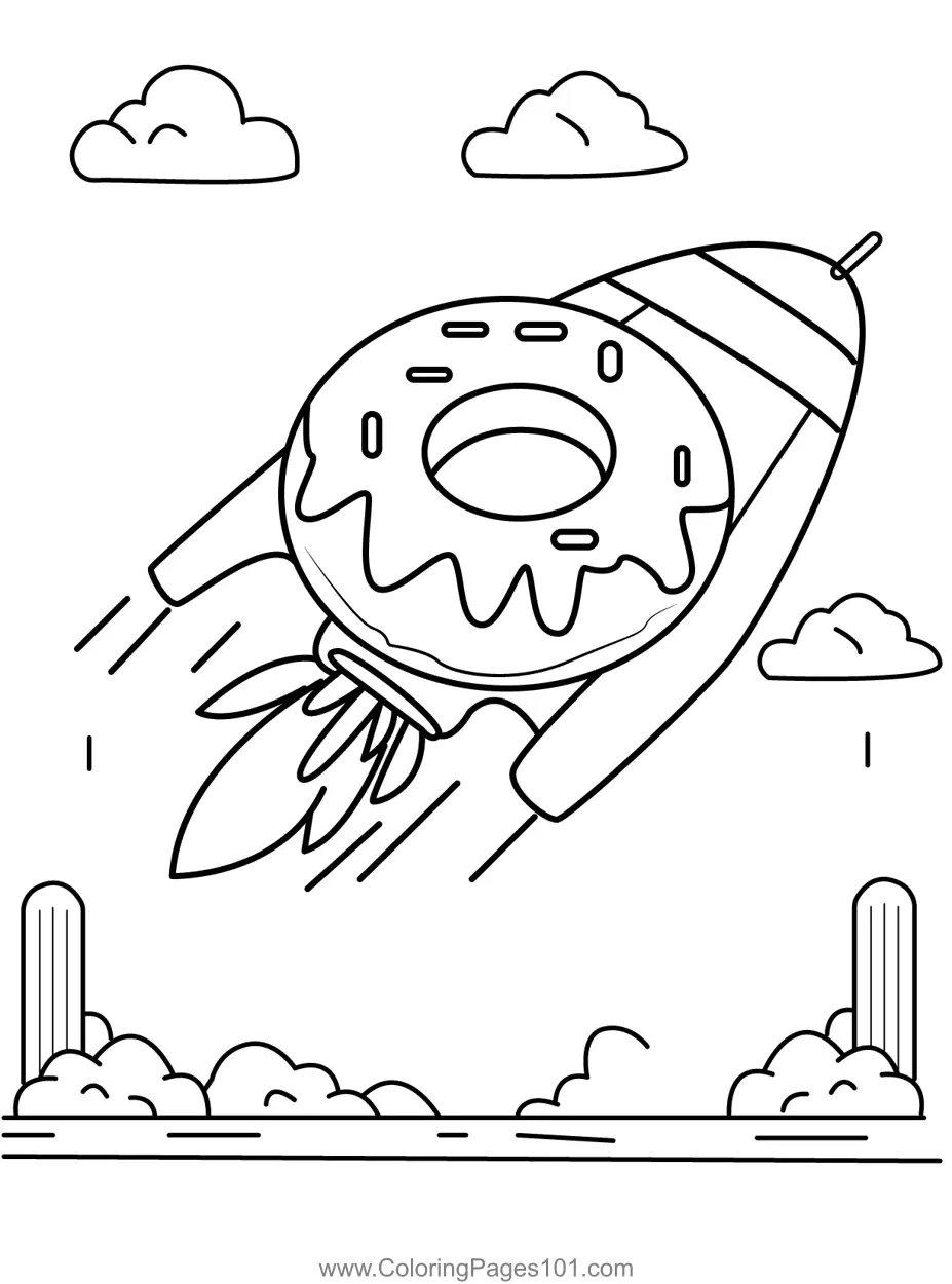 Doughnuts Coloring Pages 4
