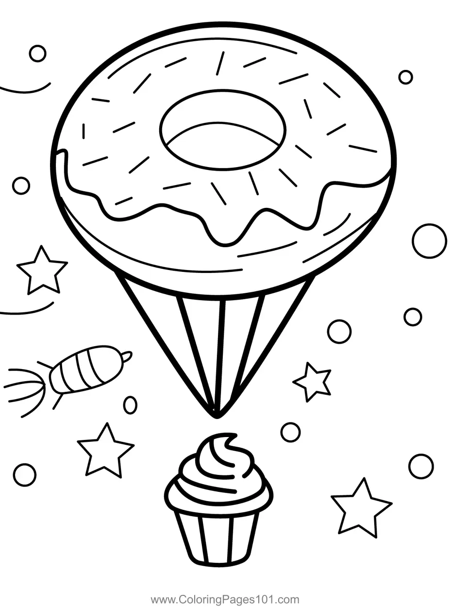 Doughnuts Coloring Pages 9