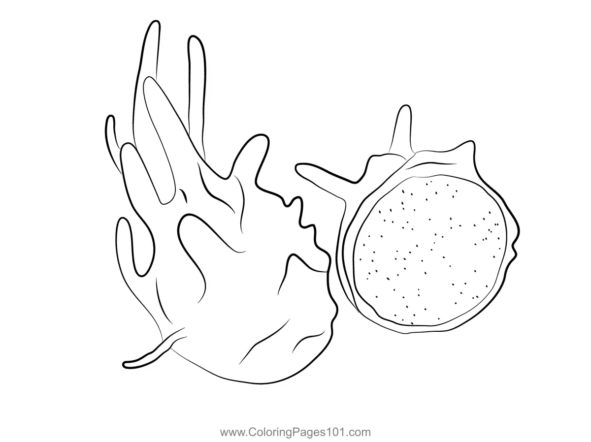 Dragon Fruit Coloring Pages