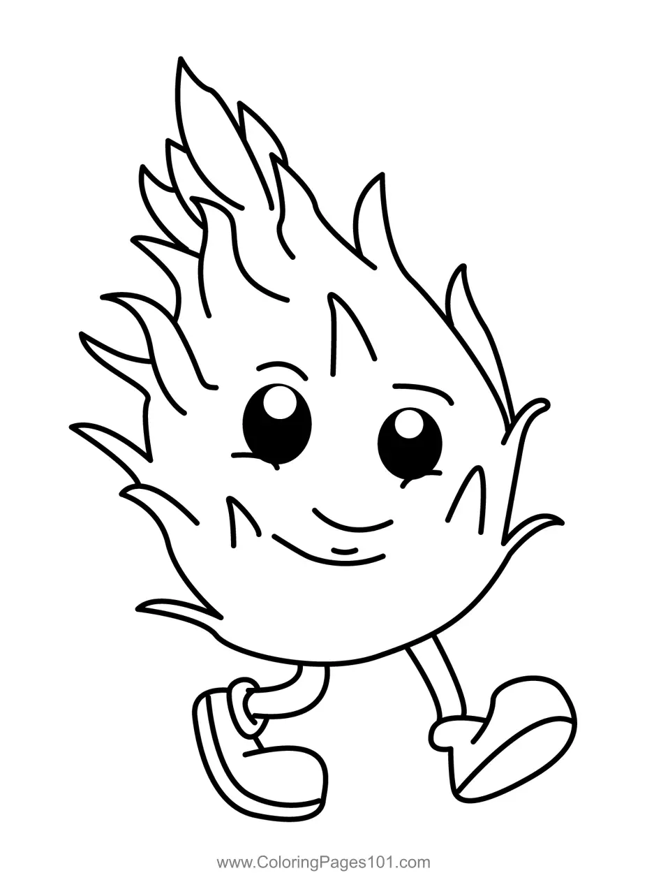 Dragon Fruit Coloring Pages 2
