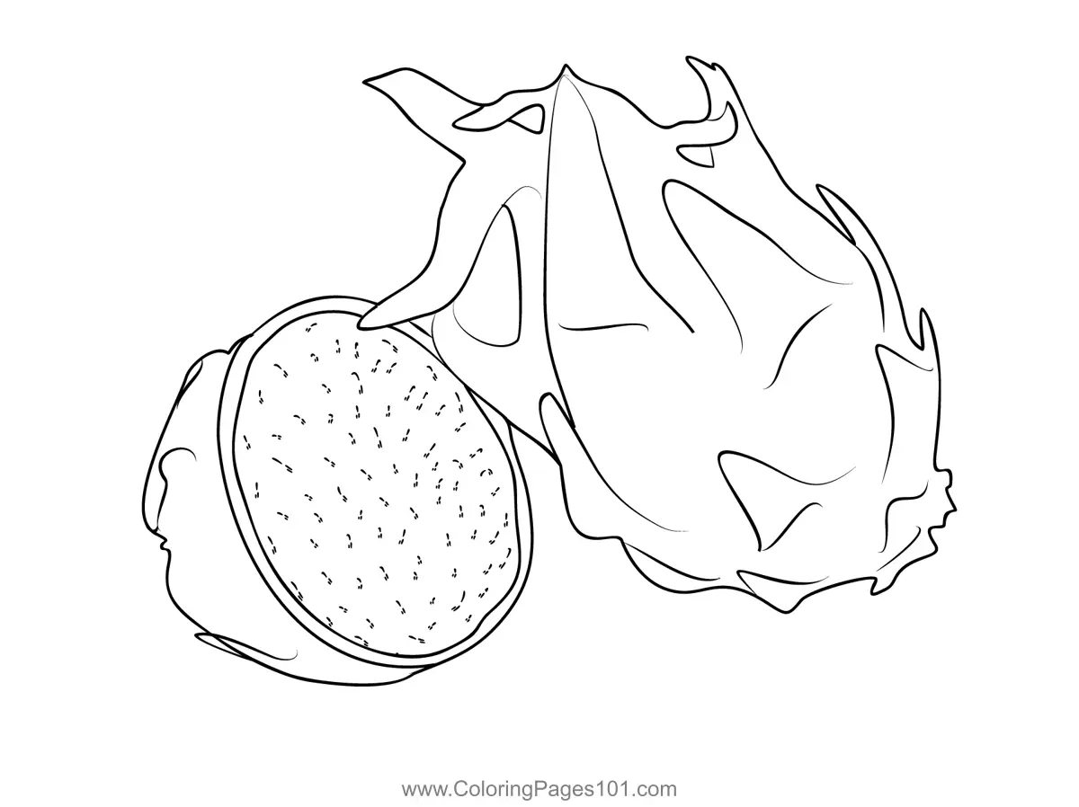 Dragon Fruit Coloring Pages 9