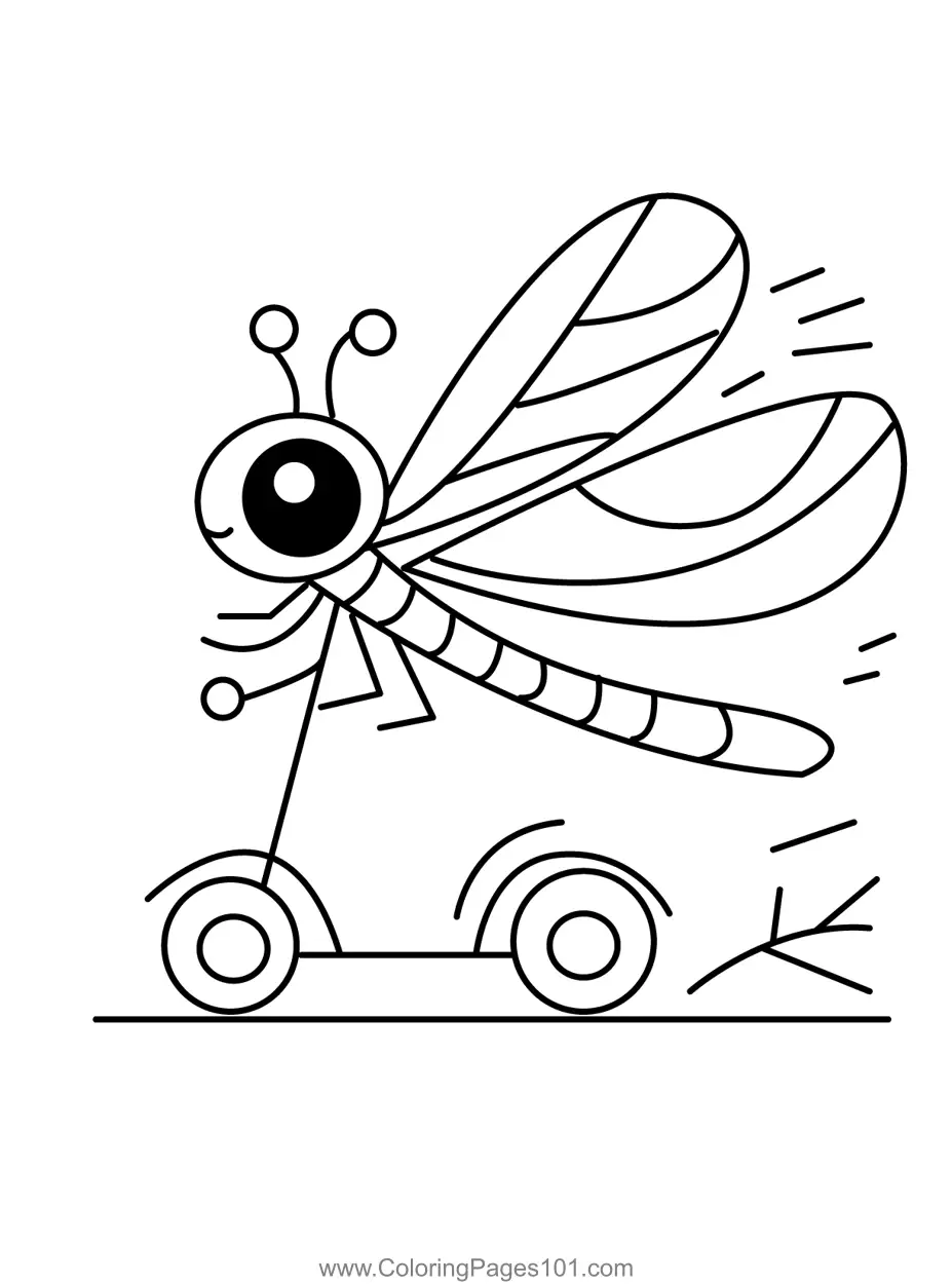 Dragonflies Coloring Pages 1