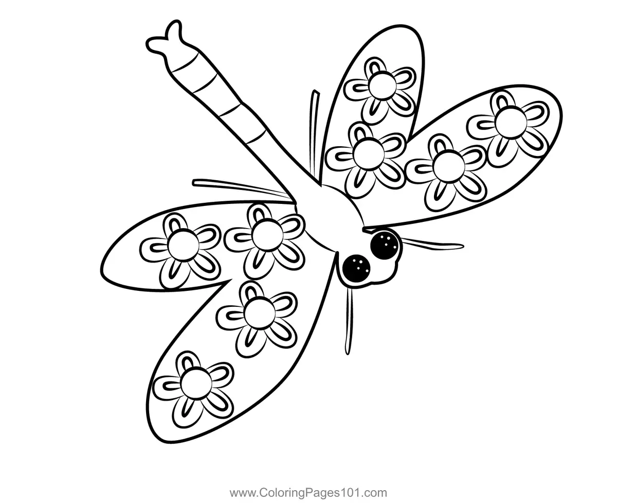 Dragonflies Coloring Pages 10