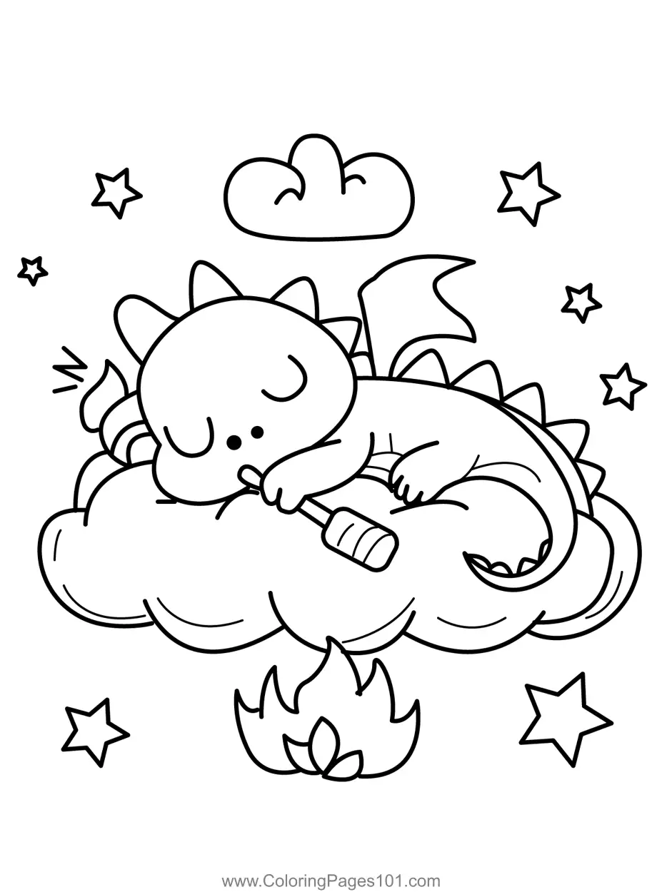 Dragons Coloring Pages 4