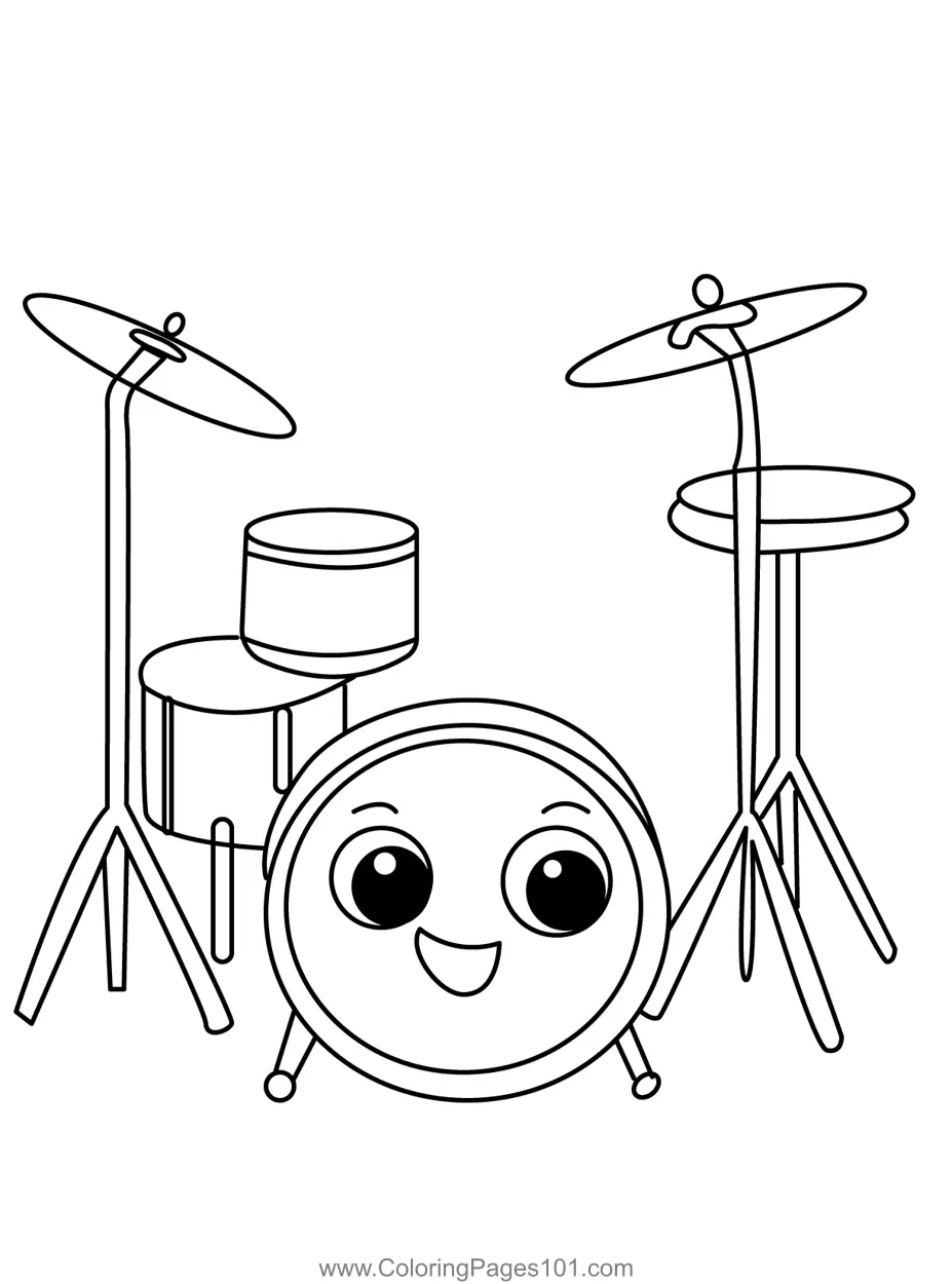 Drum Coloring Pages 1
