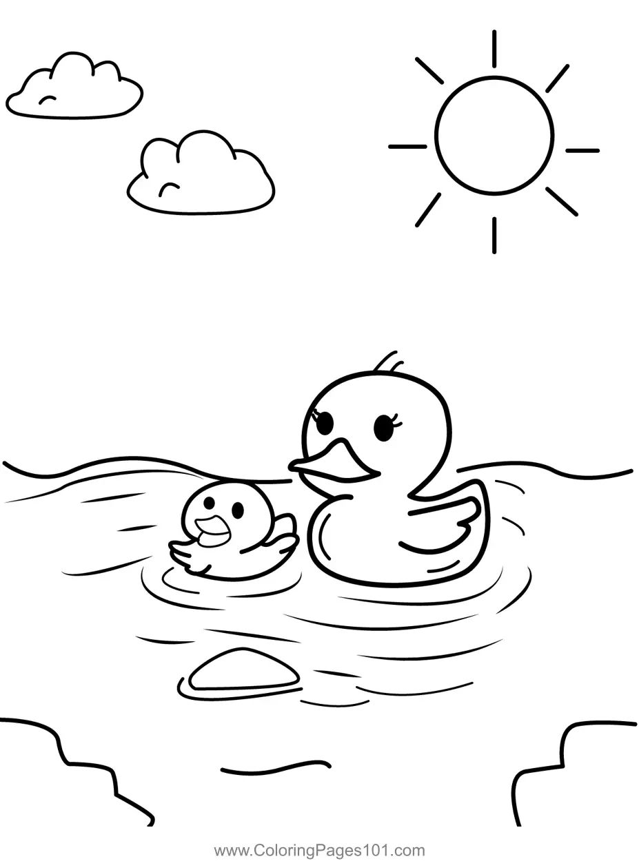Ducks Coloring Pages 2