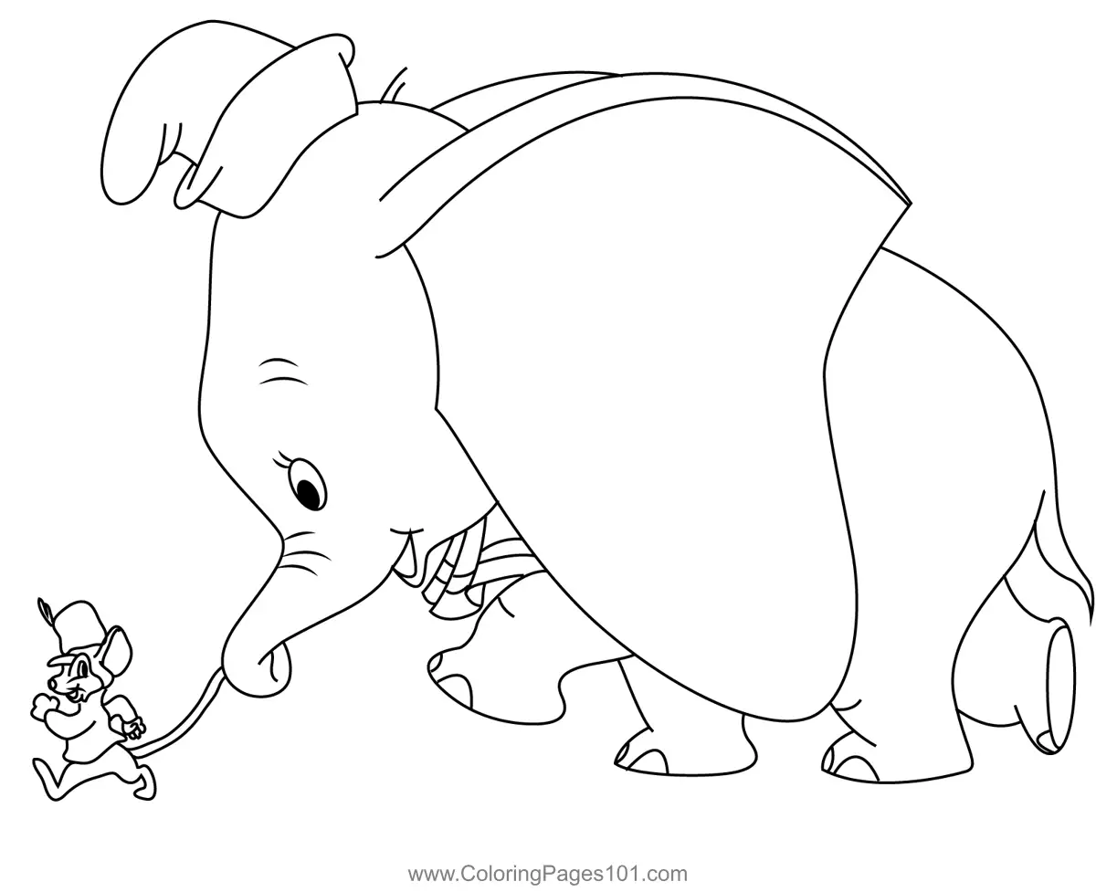 Dumbo Coloring Pages 1