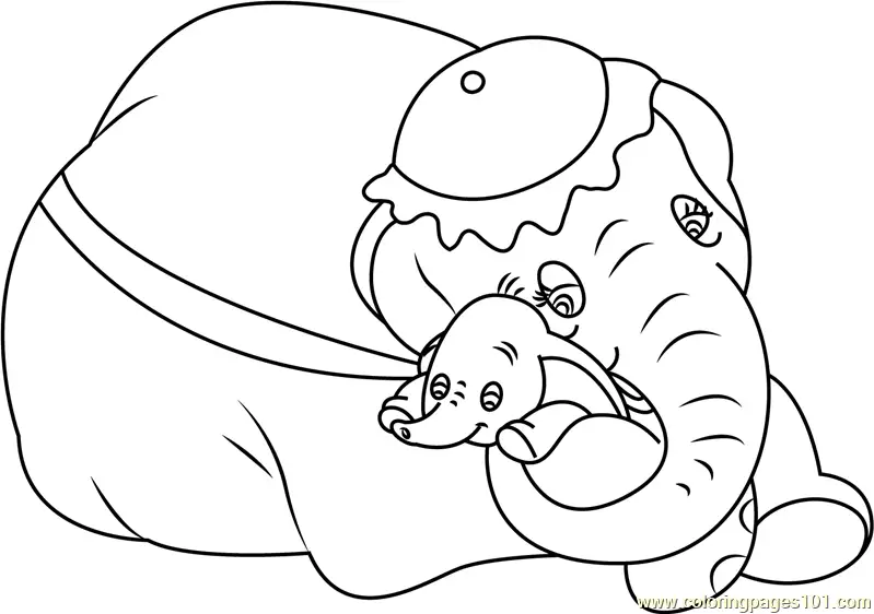 Dumbo Coloring Pages 8