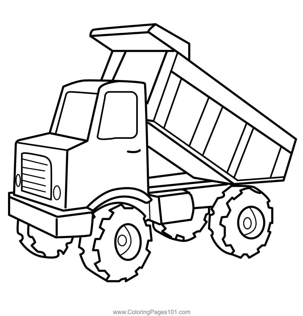 Dump Trucks Coloring Pages 1
