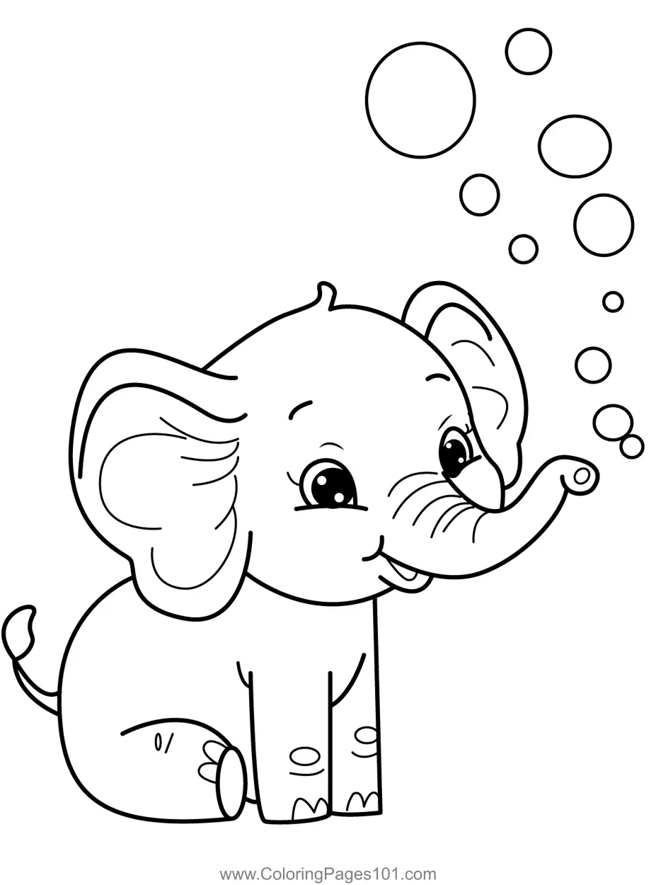 Elephant Coloring Pages 1