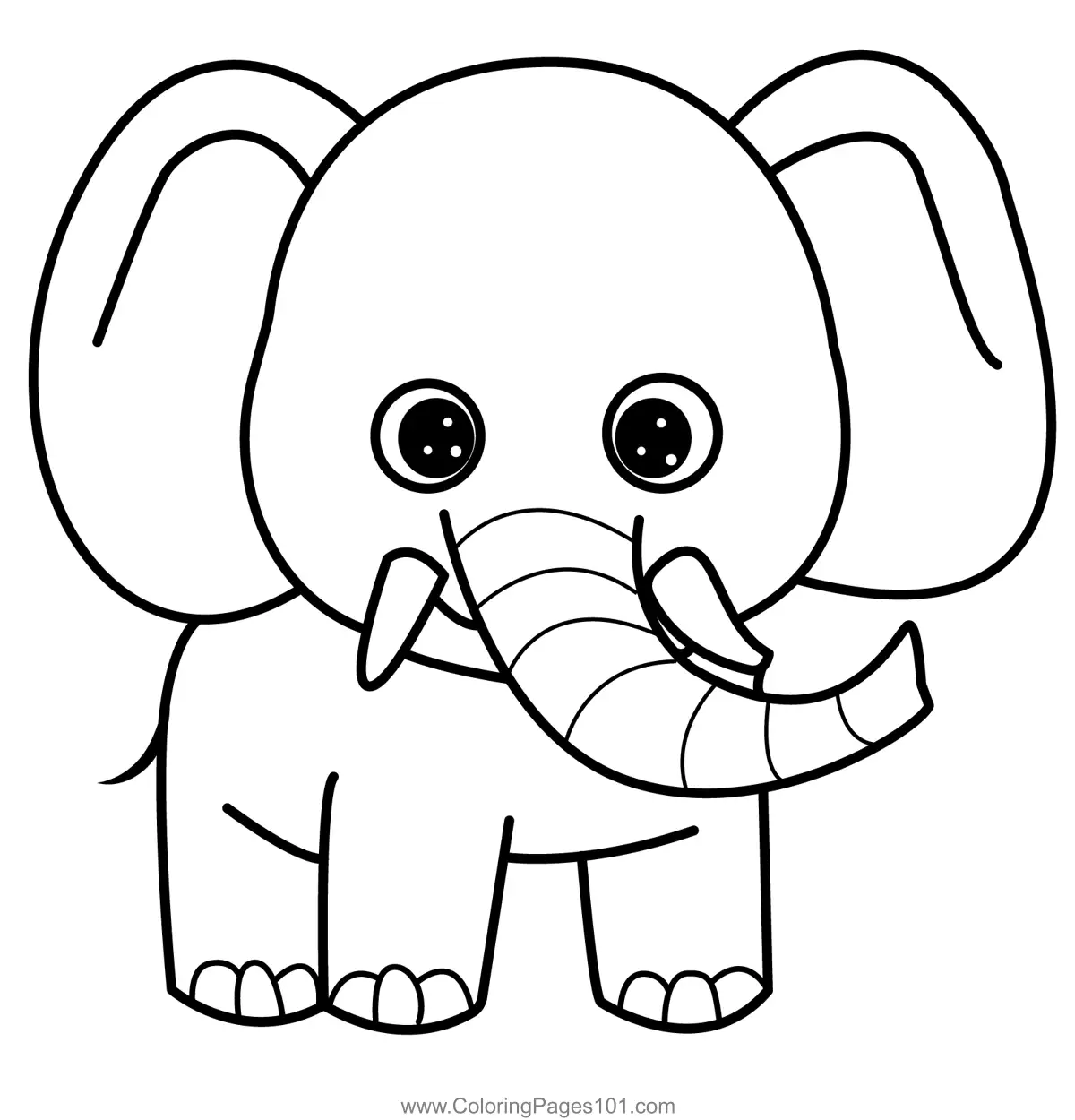 Elephant Coloring Pages 8