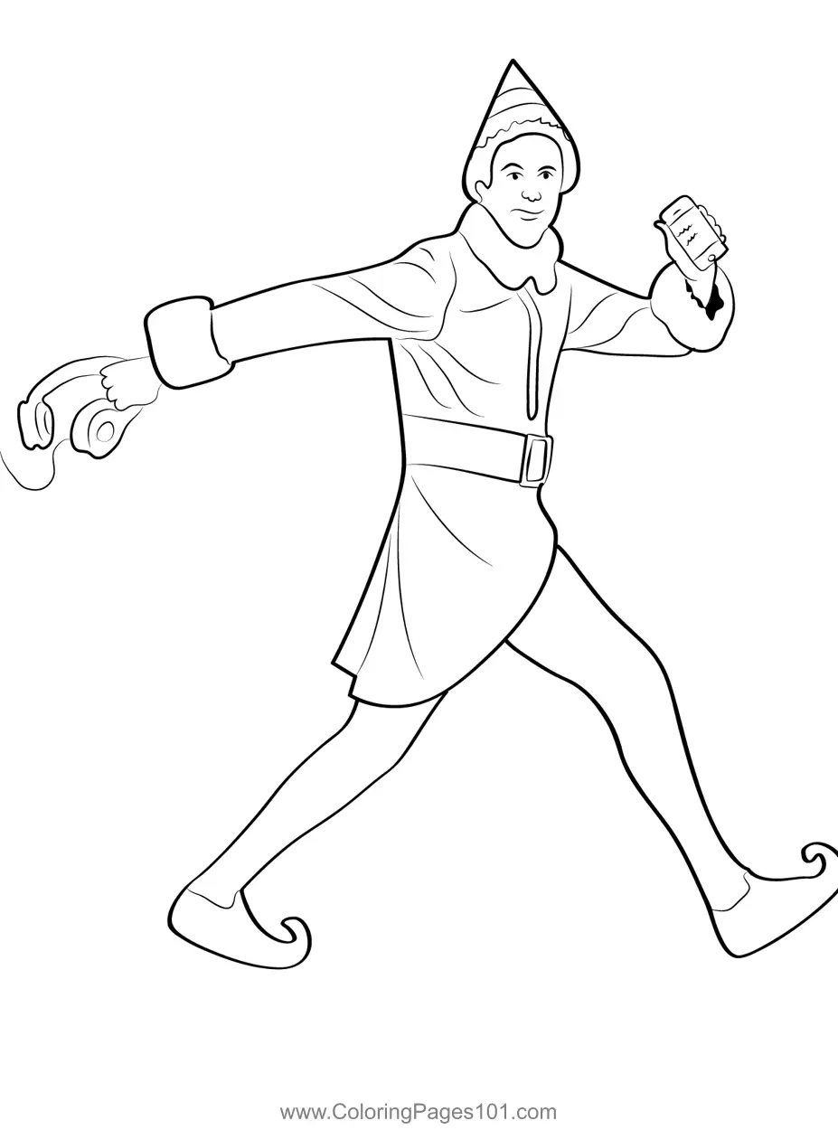 Elfs Coloring Pages 8