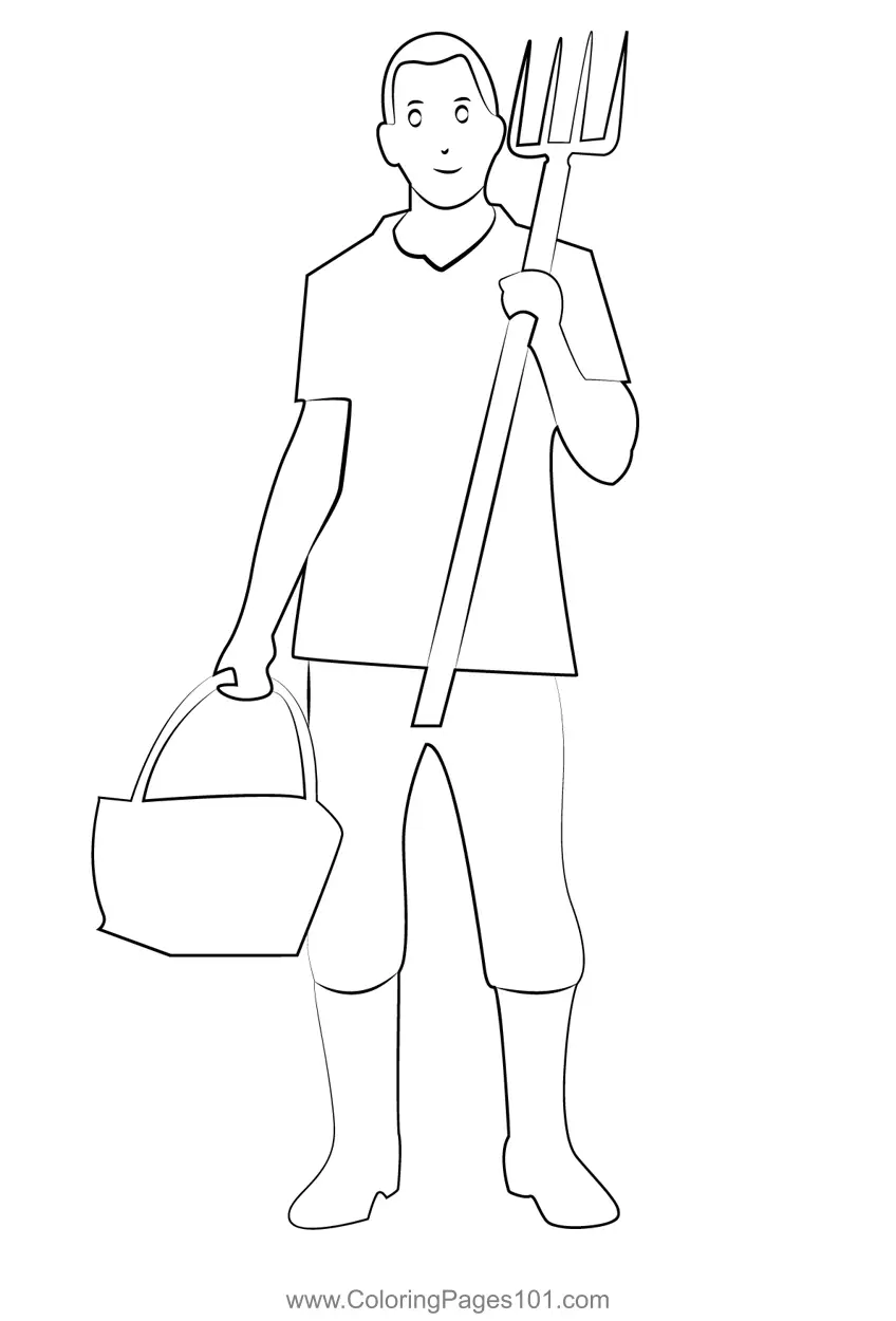 Farmers Coloring Pages 8