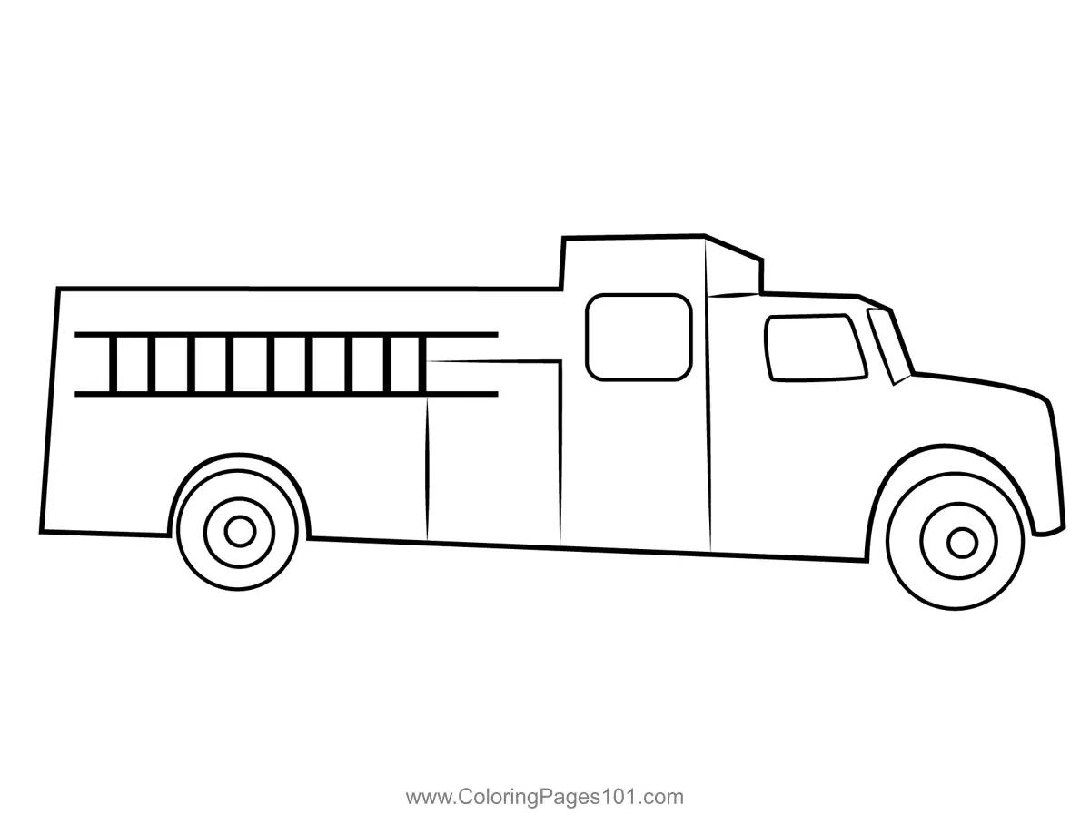 Fire Trucks Coloring Pages 7
