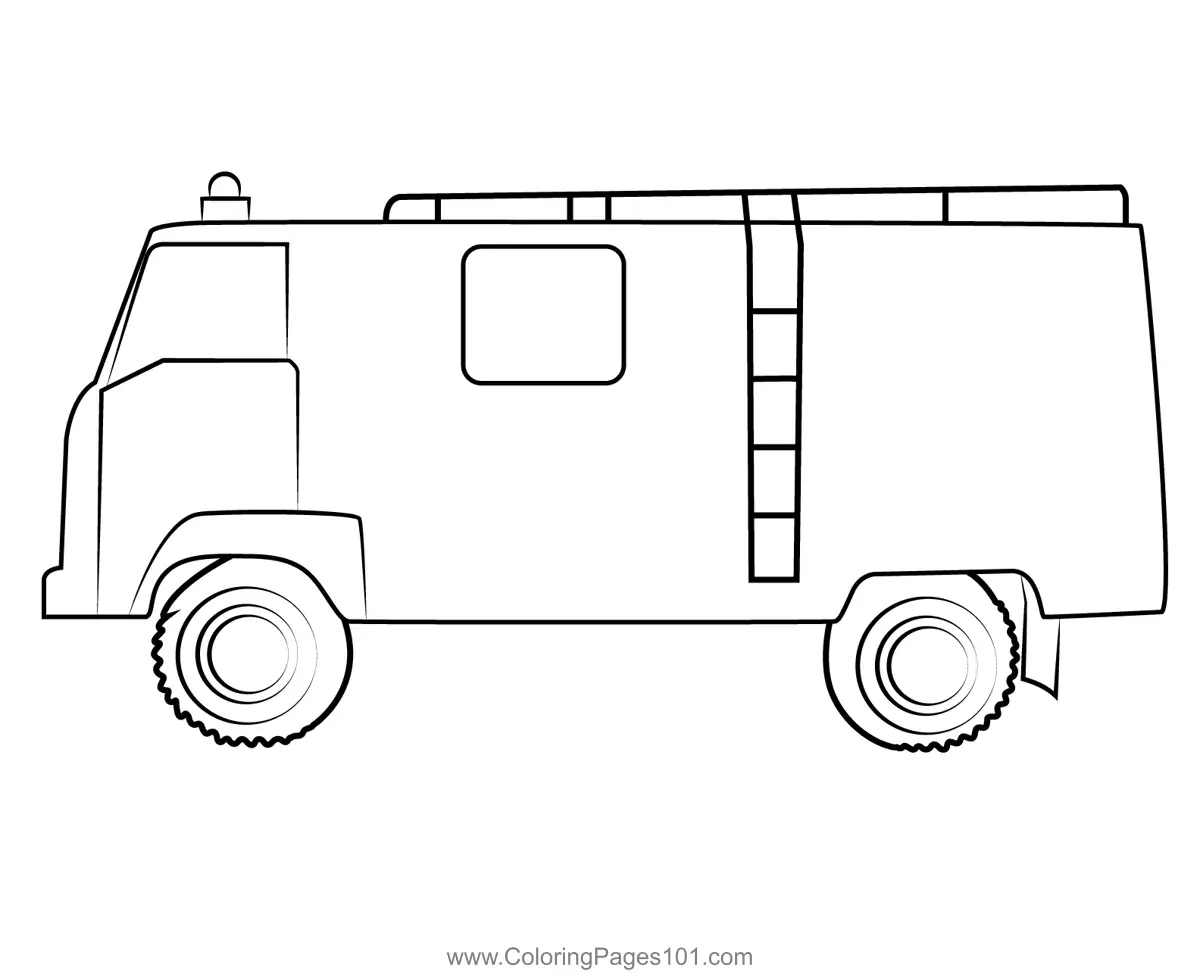 Fire Trucks Coloring Pages 8