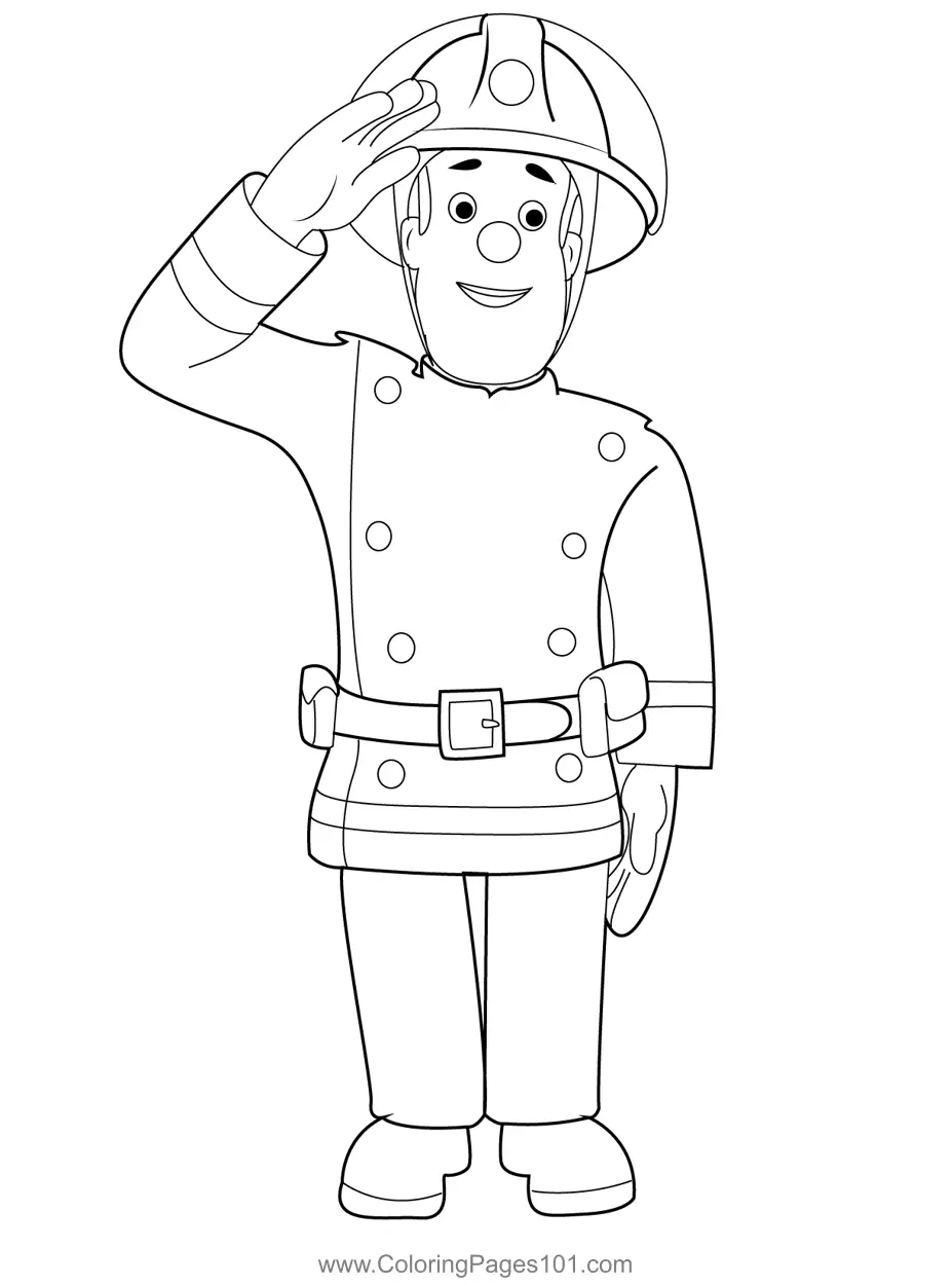Fireman Sam Coloring Pages 1