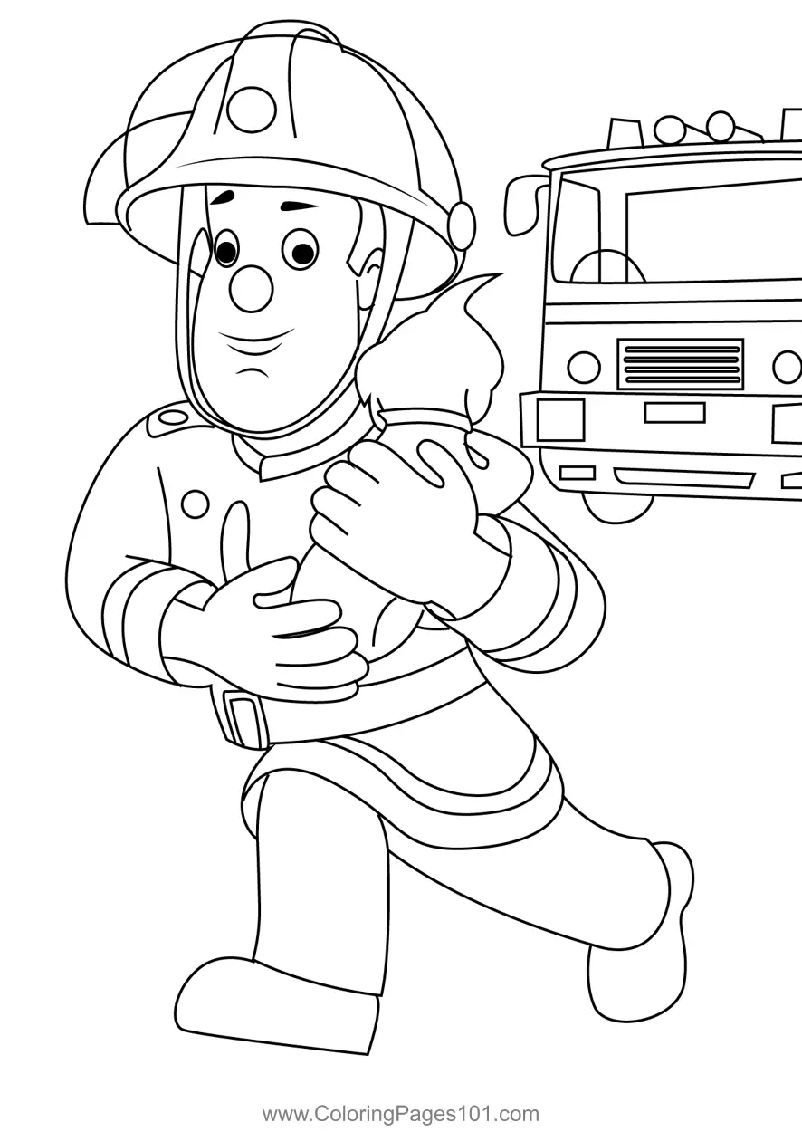 Fireman Sam Coloring Pages 2