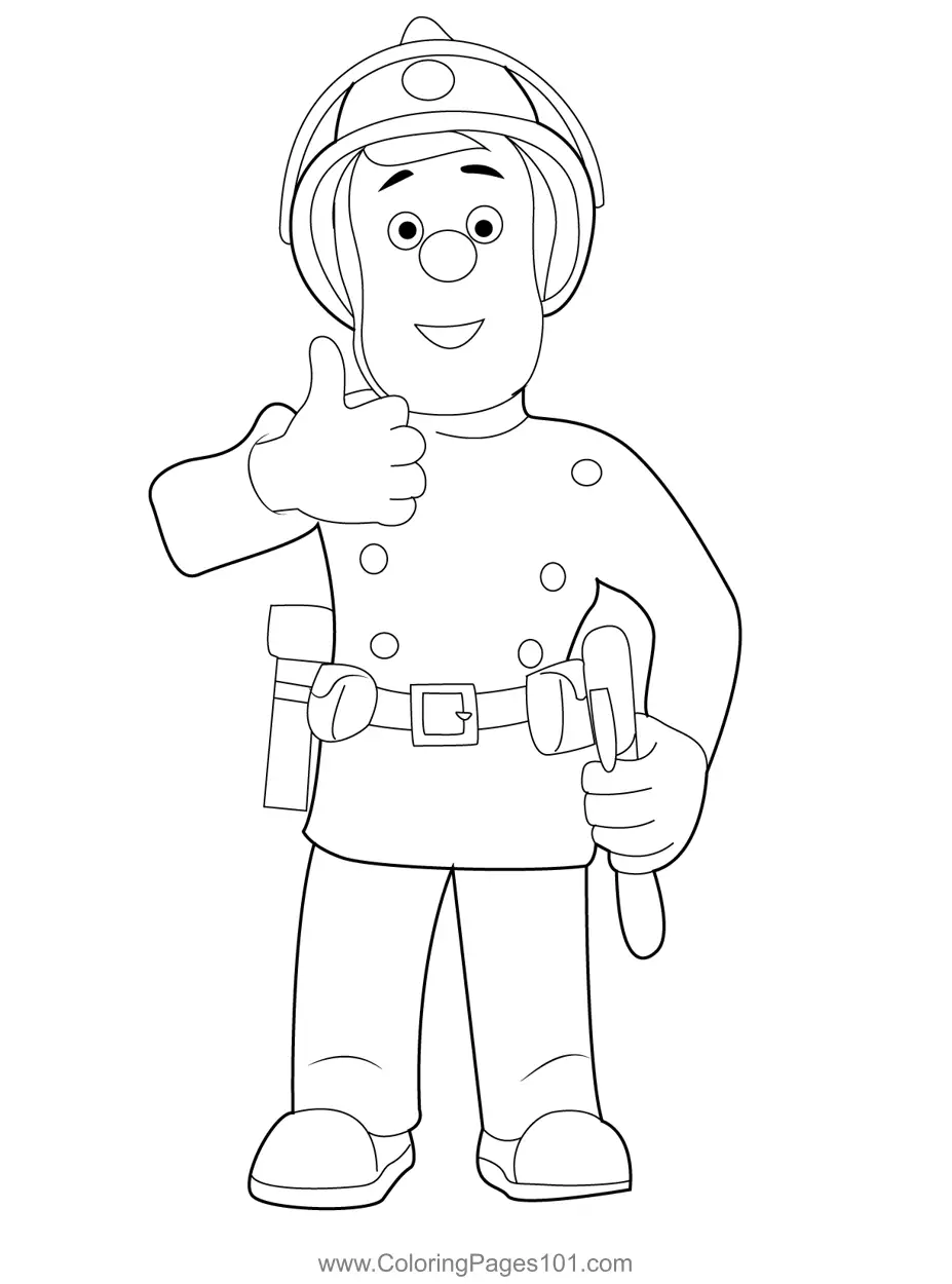 Fireman Sam Coloring Pages 4
