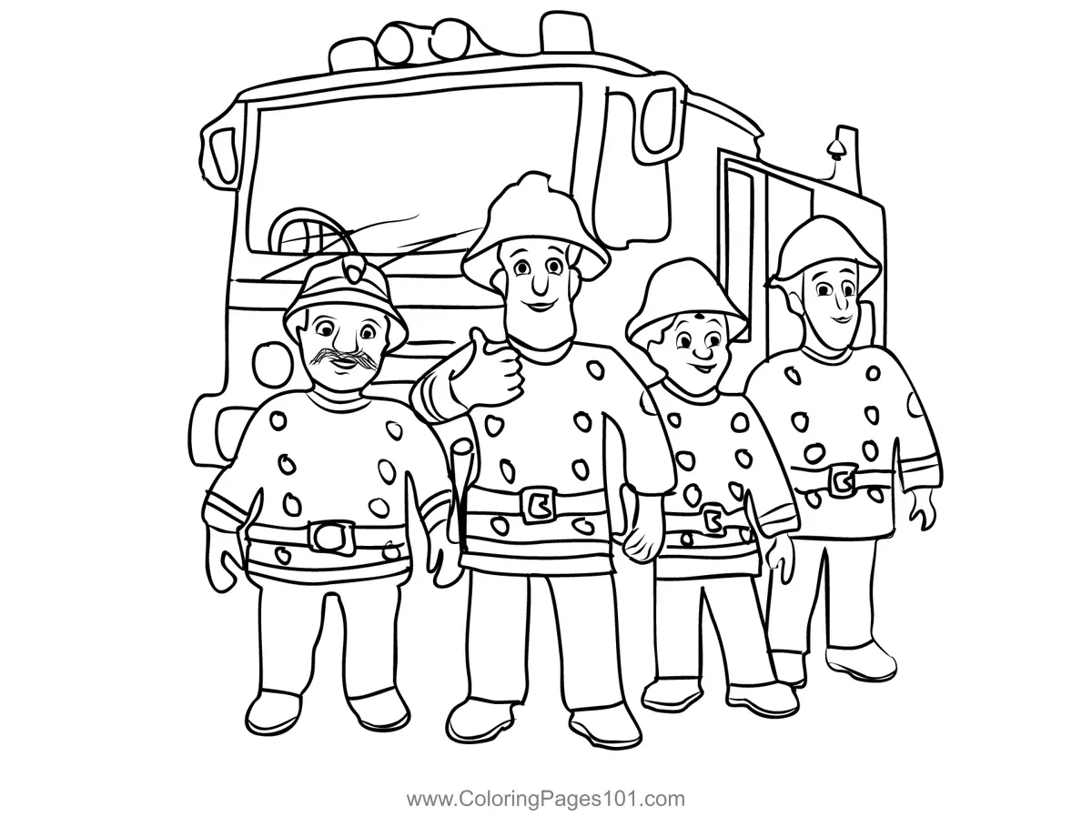 Fireman Sam Coloring Pages 7