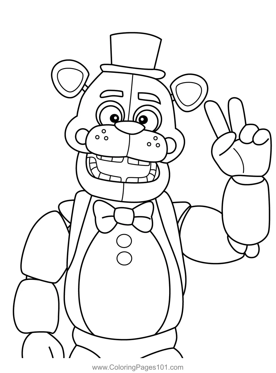 Five Nights at Freddys Coloring Pages 4