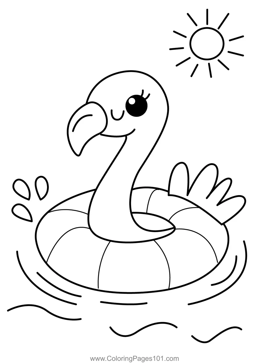 Flamingos Coloring Pages 2