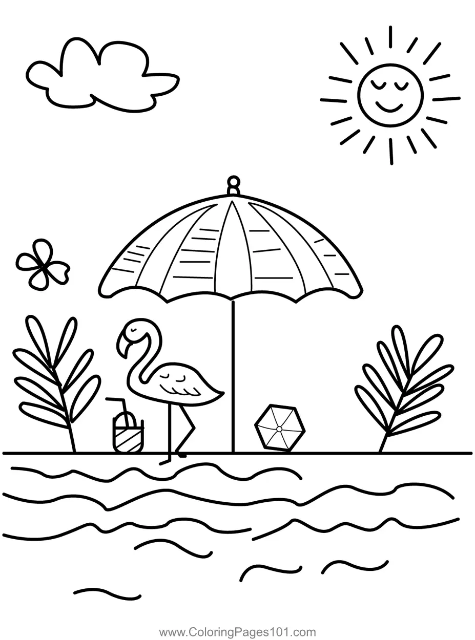 Flamingos Coloring Pages 3