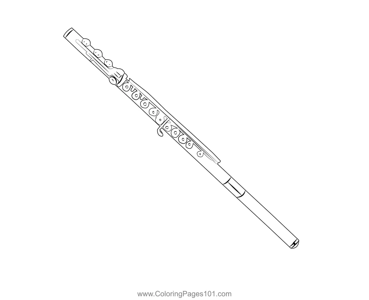 Flute Coloring Pages 3