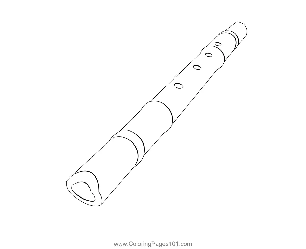 Flute Coloring Pages 4