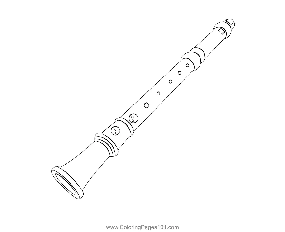 Flute Coloring Pages 5