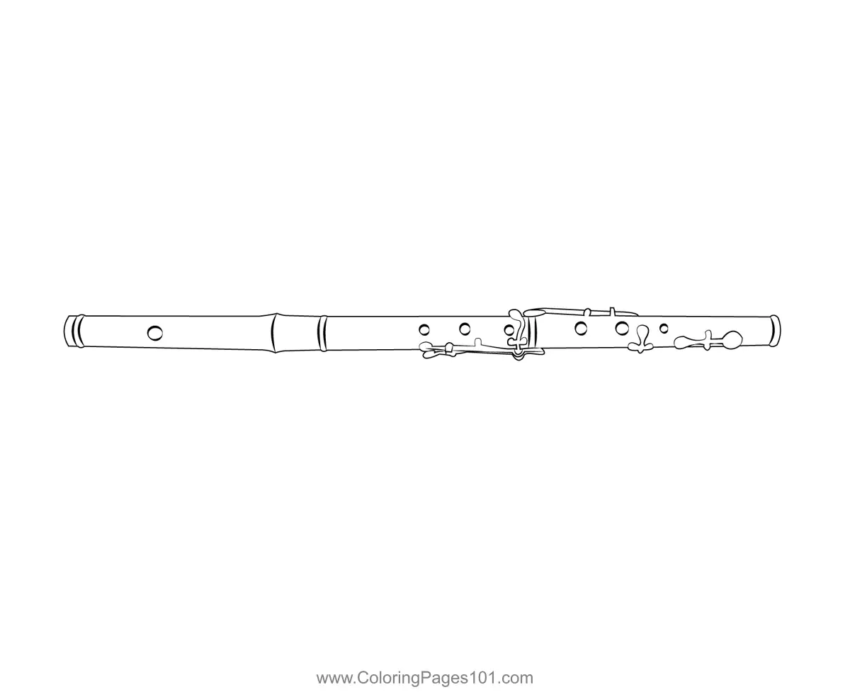 Flute Coloring Pages 7